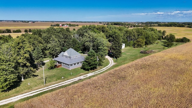 bird's eye view featuring a rural view