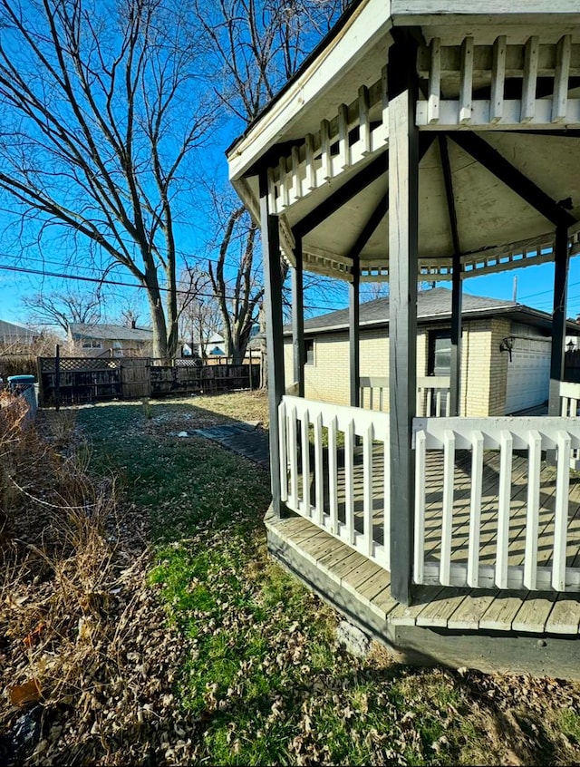 view of yard featuring a gazebo