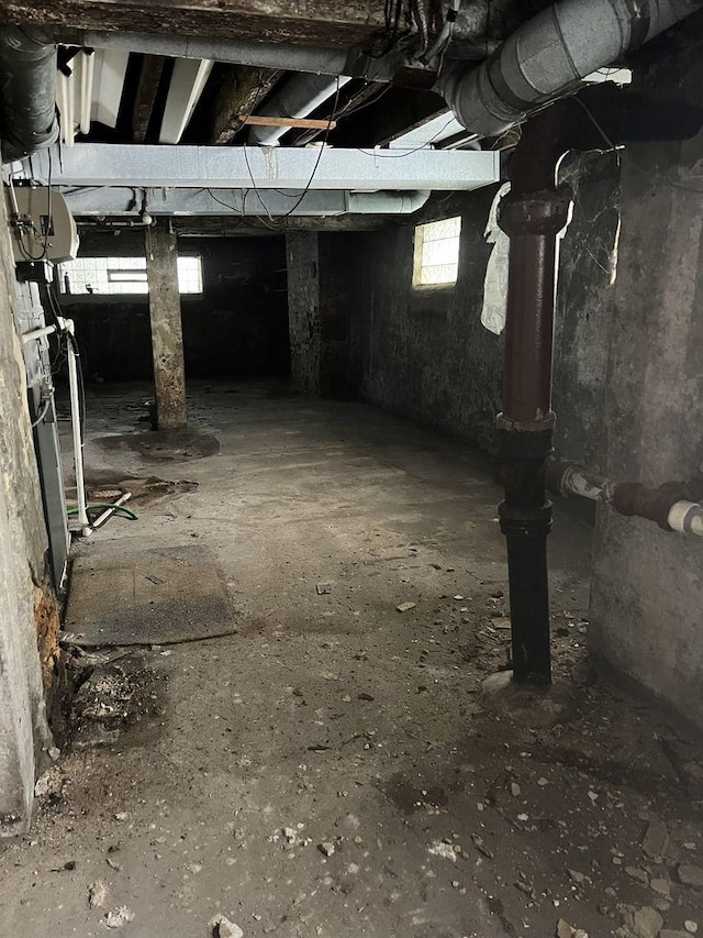 view of basement