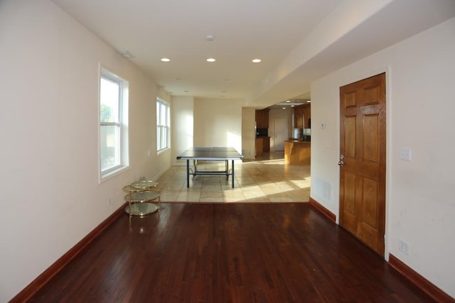 hall featuring light hardwood / wood-style floors