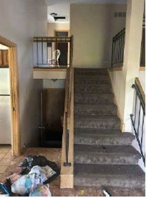 3710 Briar Ln, Hazel Crest, IL 60429 - stairway with tile patterned floors