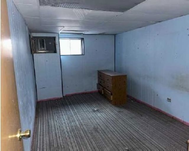 3710 Briar Ln, Hazel Crest, IL 60429 - below grade area with carpet floors and a drop ceiling