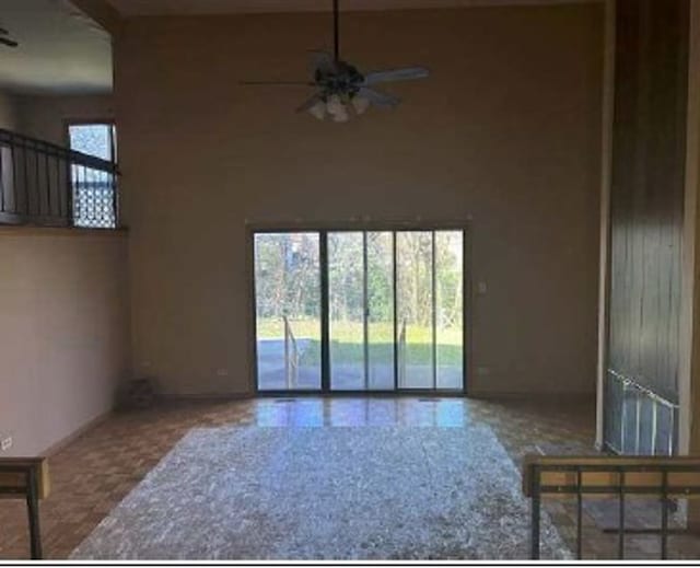 3710 Briar Ln, Hazel Crest, IL 60429 - interior space with ceiling fan and a high ceiling