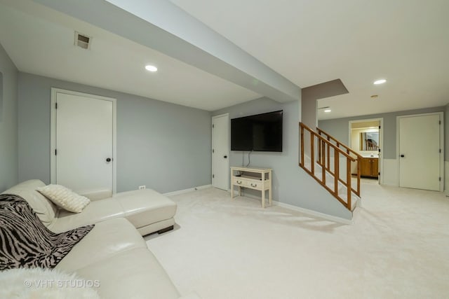 view of carpeted living room