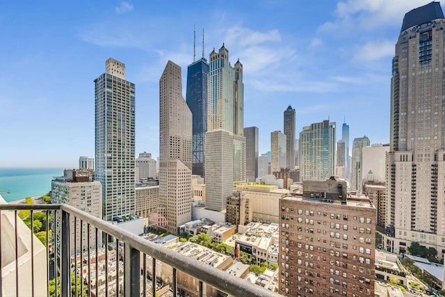 view of city featuring a water view