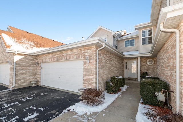 property entrance featuring a garage