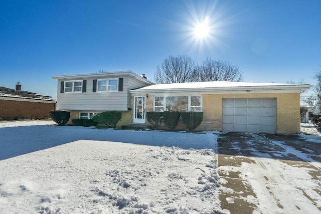 tri-level home featuring a garage