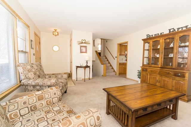 view of carpeted living room