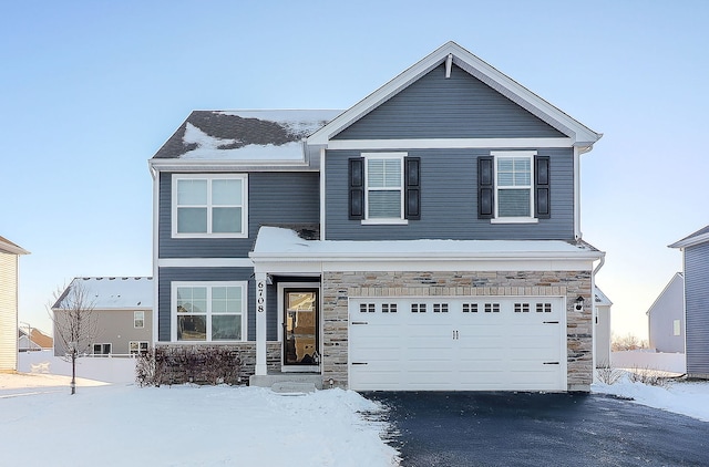 view of front of home featuring a garage