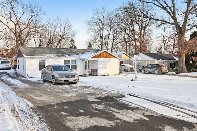 view of single story home