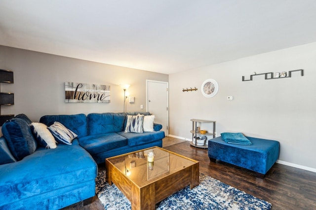 living room featuring hardwood / wood-style floors