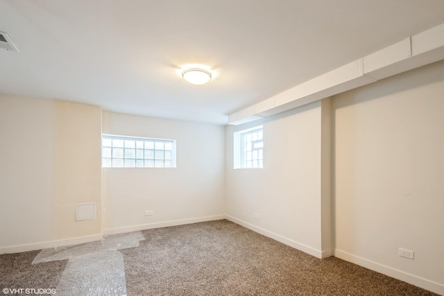 view of carpeted empty room