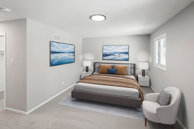 view of carpeted bedroom