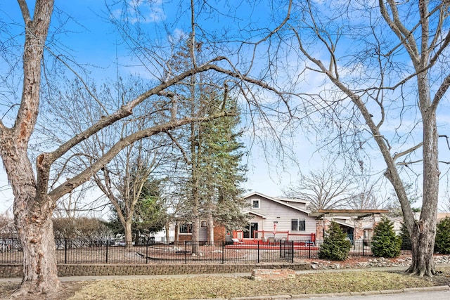 view of front of home