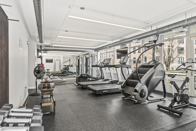 view of exercise room