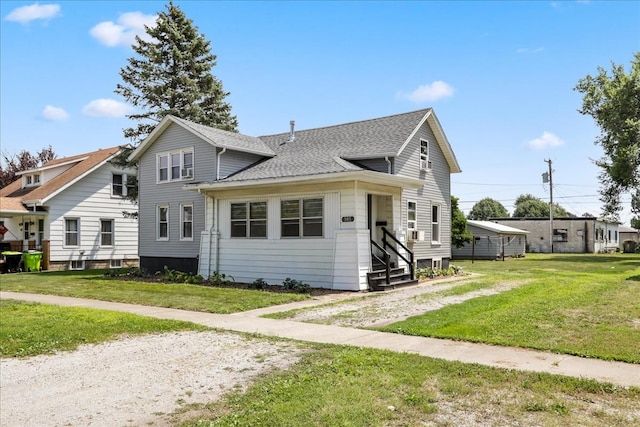 view of front of house with a front yard