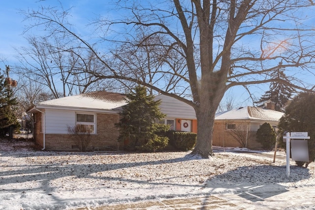 view of snowy exterior