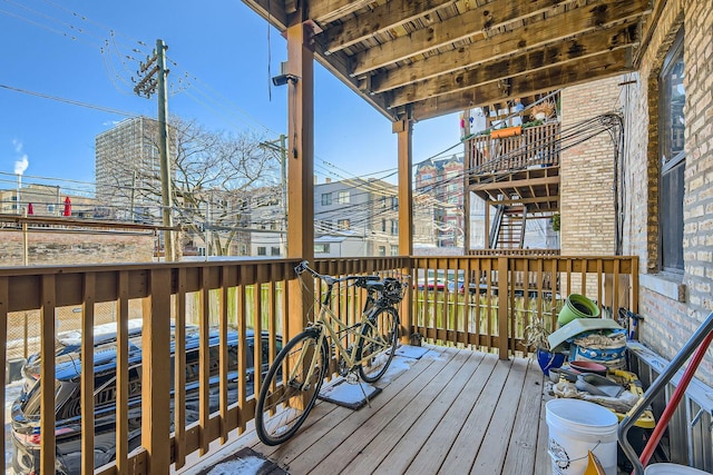 view of wooden deck