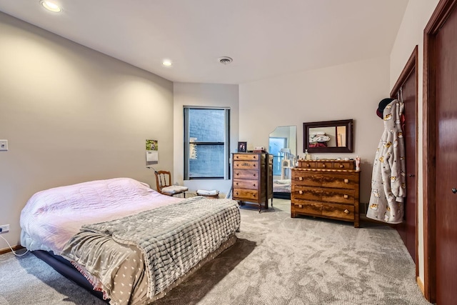 bedroom with carpet floors