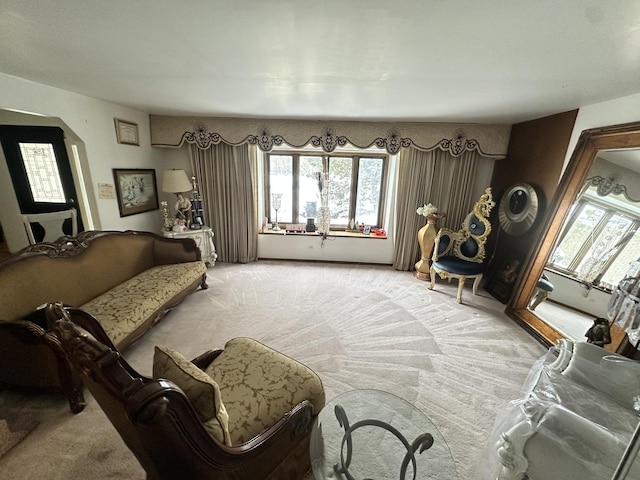 view of carpeted living room