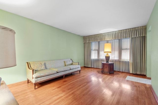 living room featuring hardwood / wood-style floors