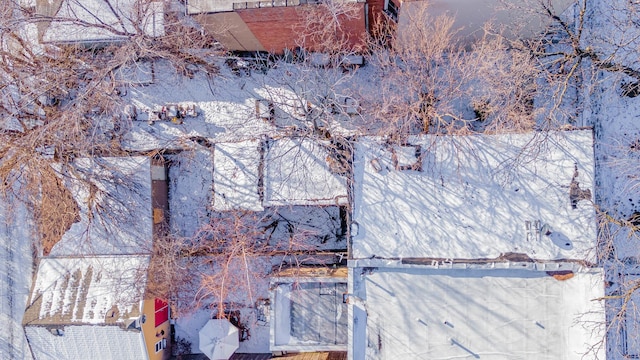 view of snowy aerial view