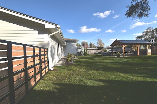 view of yard featuring a gazebo