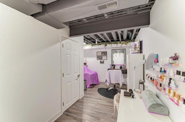 interior space featuring hardwood / wood-style floors