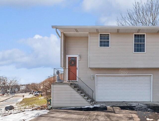 split foyer home with a garage