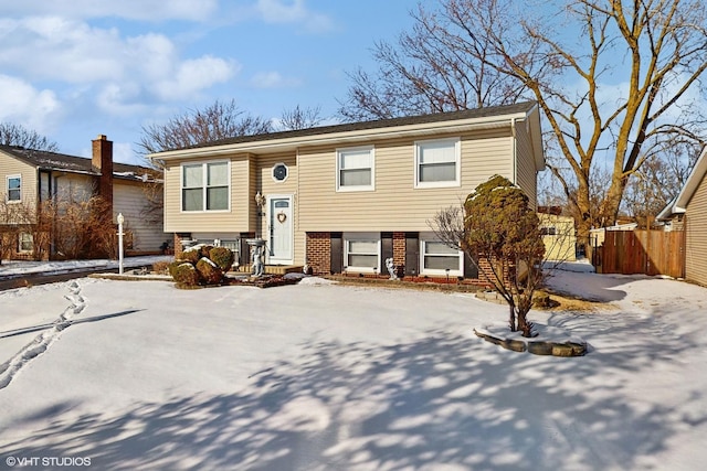 view of split foyer home