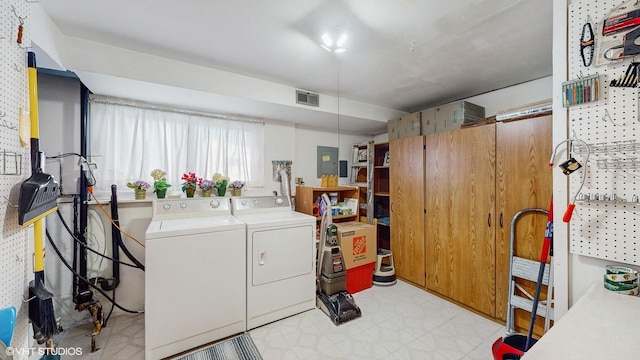 laundry area featuring independent washer and dryer