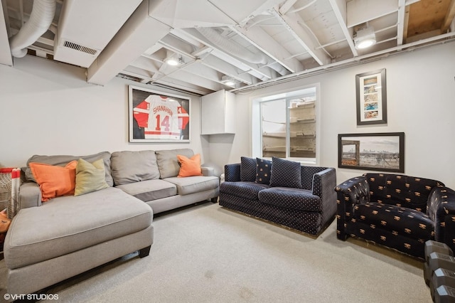 view of carpeted living room