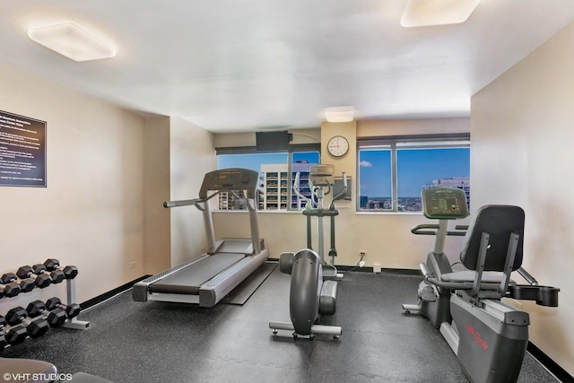 view of workout area