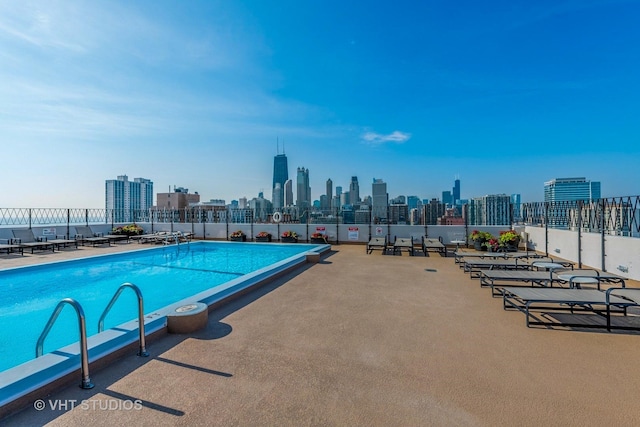 view of pool with a patio