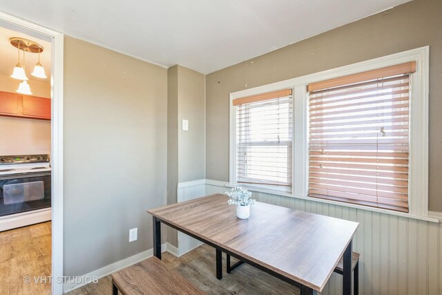 dining area featuring light hardwood / wood-style floors