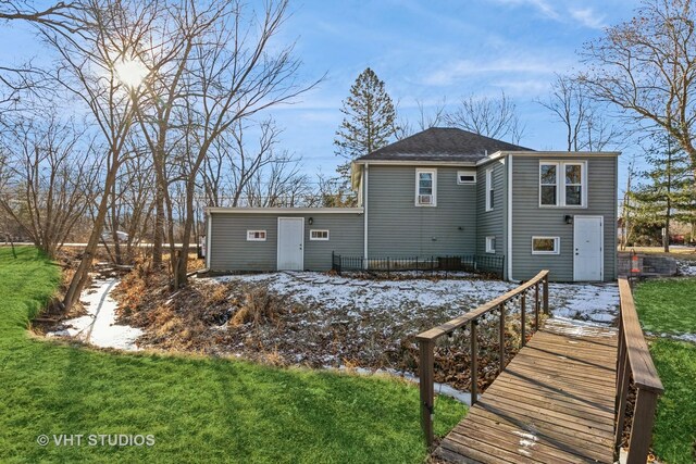 basement with heating unit