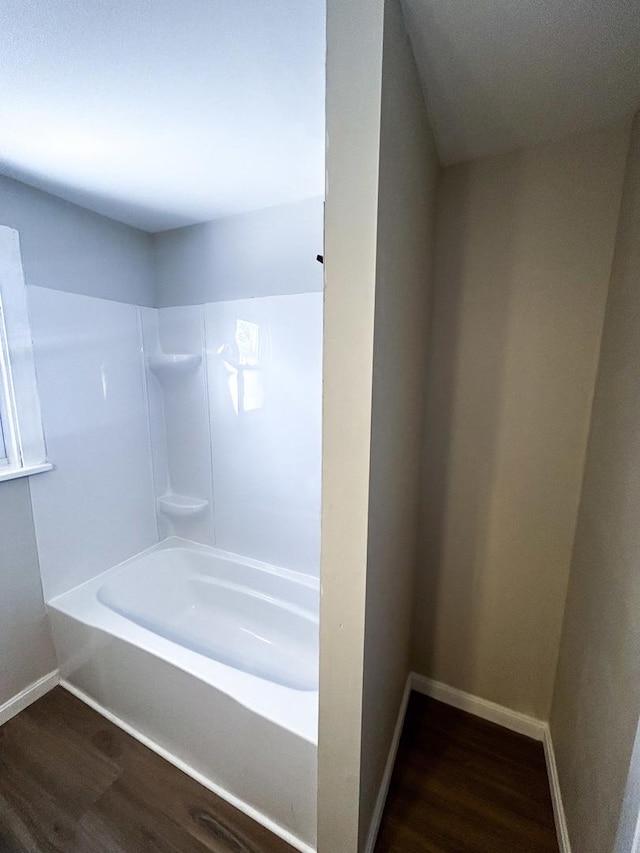 bathroom featuring hardwood / wood-style floors