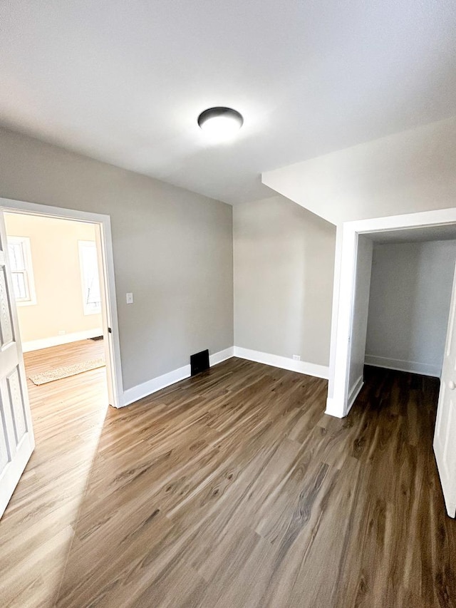 interior space featuring dark hardwood / wood-style floors