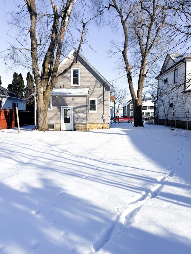 view of snowy yard