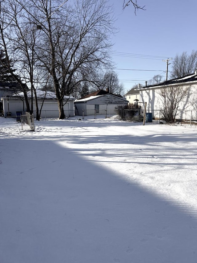 view of snowy yard