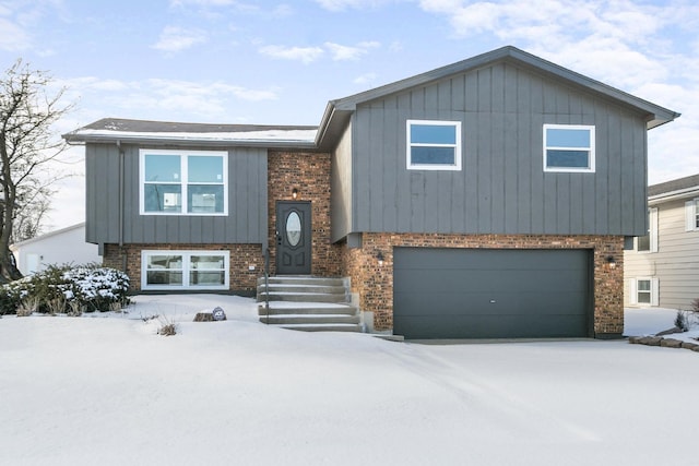 split foyer home with a garage