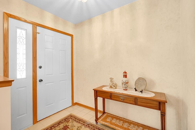 view of tiled foyer