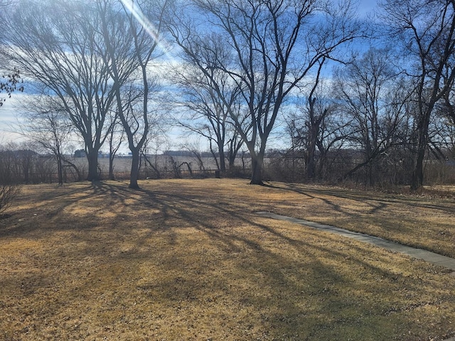 view of yard with a rural view