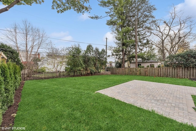 view of yard with a patio