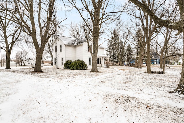 view of snowy yard