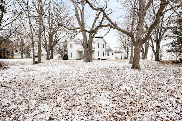 view of snowy yard