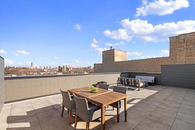 view of patio with an outdoor hangout area