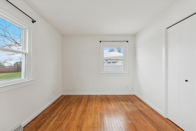 unfurnished bedroom featuring light hardwood / wood-style floors