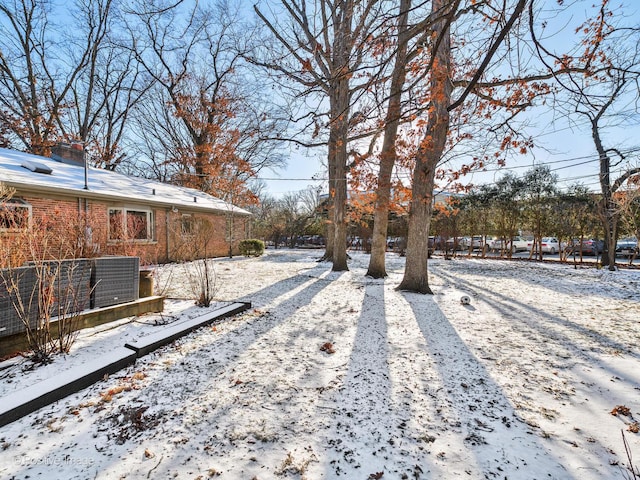 view of snowy yard