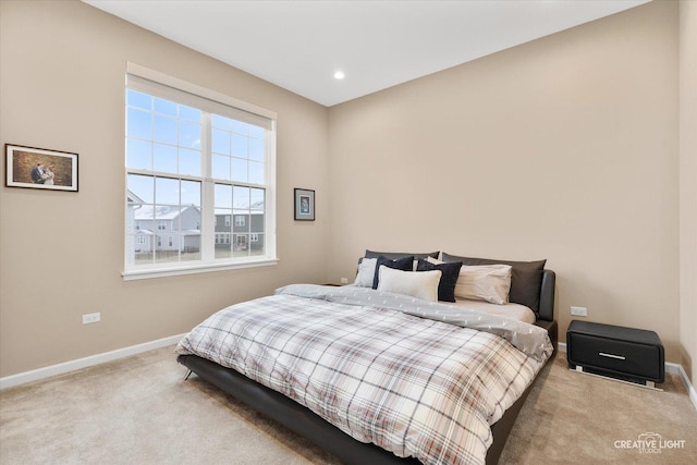 view of carpeted bedroom